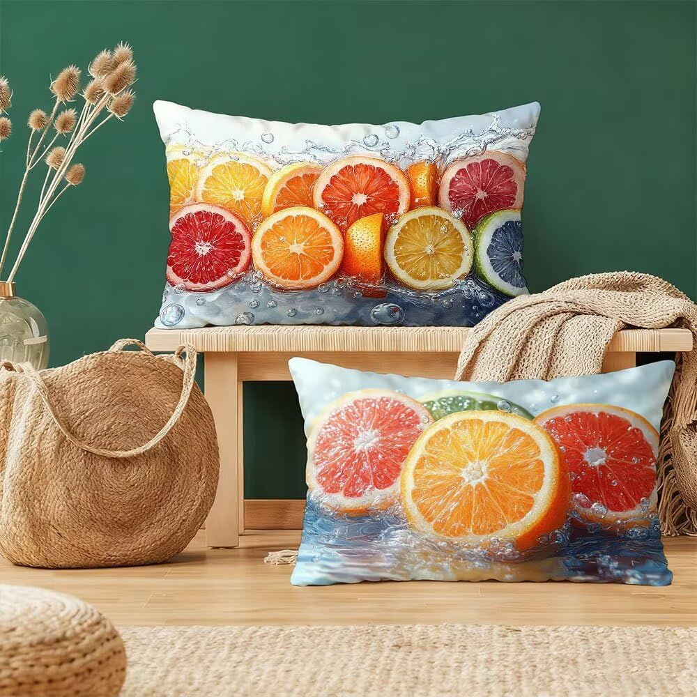 Housse de coussin orange 40x80 pour une décoration de chambre chaleureuse