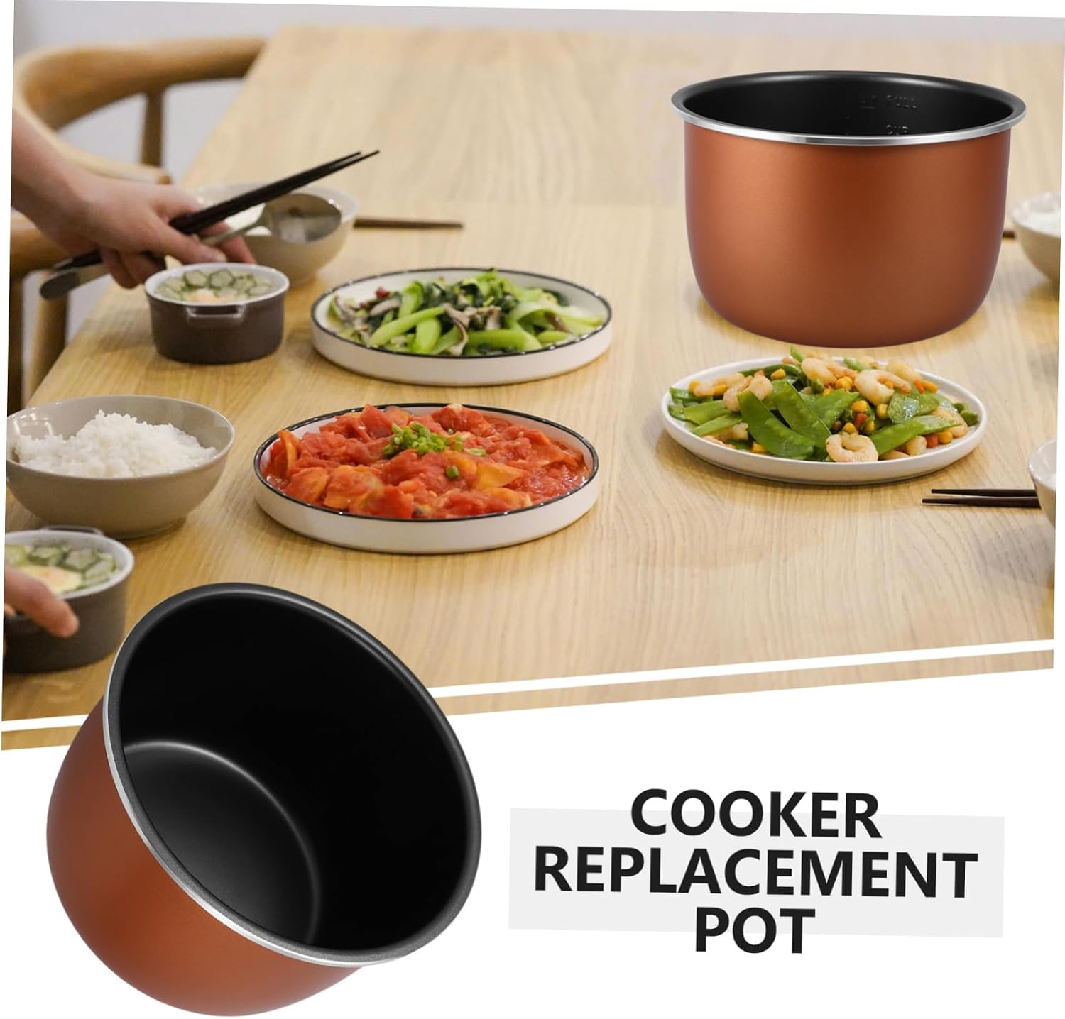 Unomor Thickened Rice Cooker Inner Pot Electric Pressure Cooker Liner Non-stick Replacement Pot