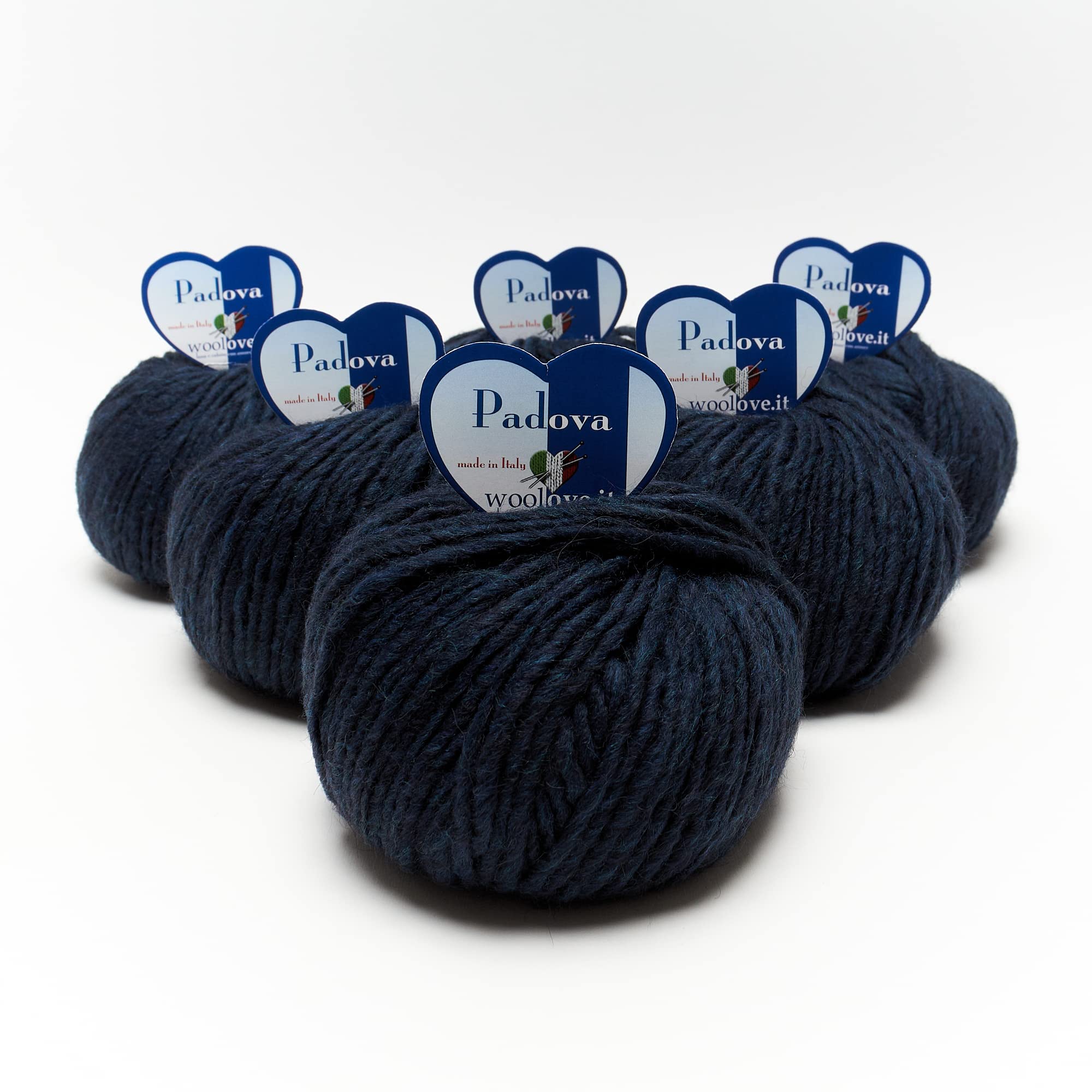 Tricot Cafè – Padua – Mischgarn aus Wolle und Alpaka, geeignet für alle Arten von Projekten. Ideal zum Häkeln, Eleganz und Qualität, Dunkelblau 13