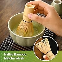 Vista 5 de Matcha Whisk Set, Green Matcha Set, 15 OZ Matcha Bowl with Spout, 8 PCS Perfect Matcha Kit for Making Latte Matcha Lover