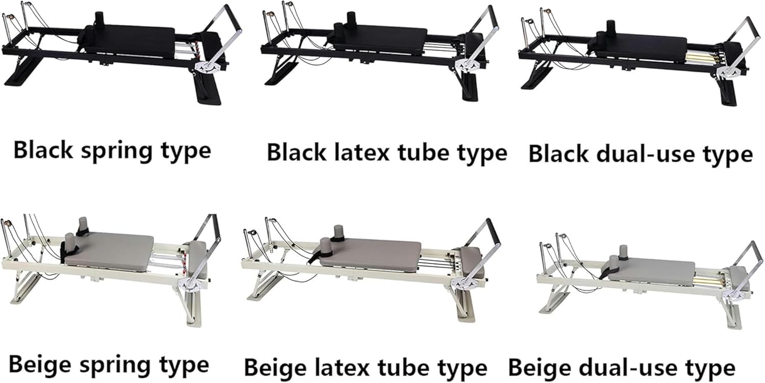 Foldable Pilates Reformer, Pilates Machine Equipment for Home Use and Gym Workout, Suitable for Beginners and Intermediate Users,Pilates Reformer Machine with Springs