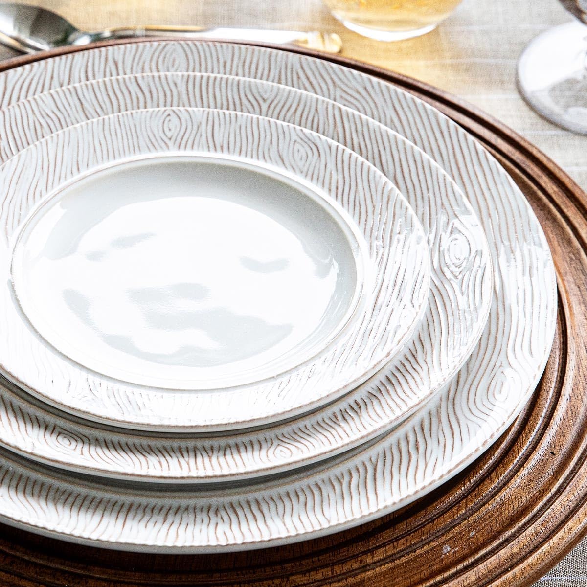 Juliska Blenheim Oak Place Setting (Whitewash, Dinner Plate)