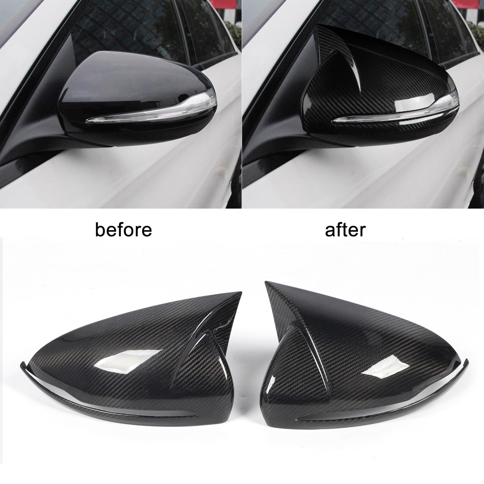 1 para osłona lusterka wstecznego zamiennik z włókna węglowego dla klasy C GLC klasy S klasy E W205 X253 W222 W238