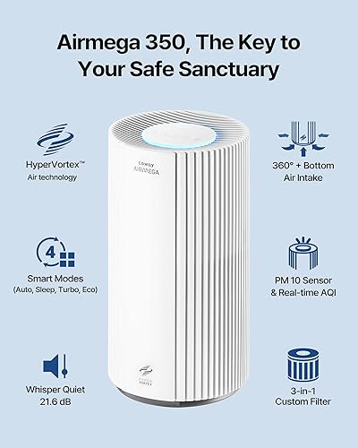 Miniatura 2 de COWAY Purificadores de aire para habitación grande en toda la casa hasta 2,640 pies cuadrados, filtro HEPA verdadero para humo, alergias, caspa de
