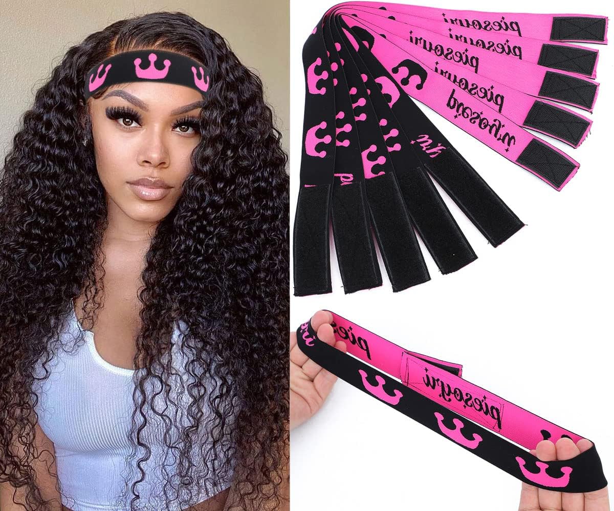 PIESOYRI 4 Pieces Melt Band for Wigs, Elastic Bands for Wig, Edges Hair