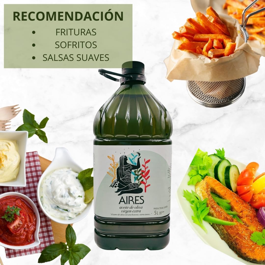 PACK 3 GARRAFAS 5Litros Aceite de Oliva Virgen Extra AIRES de Jaén