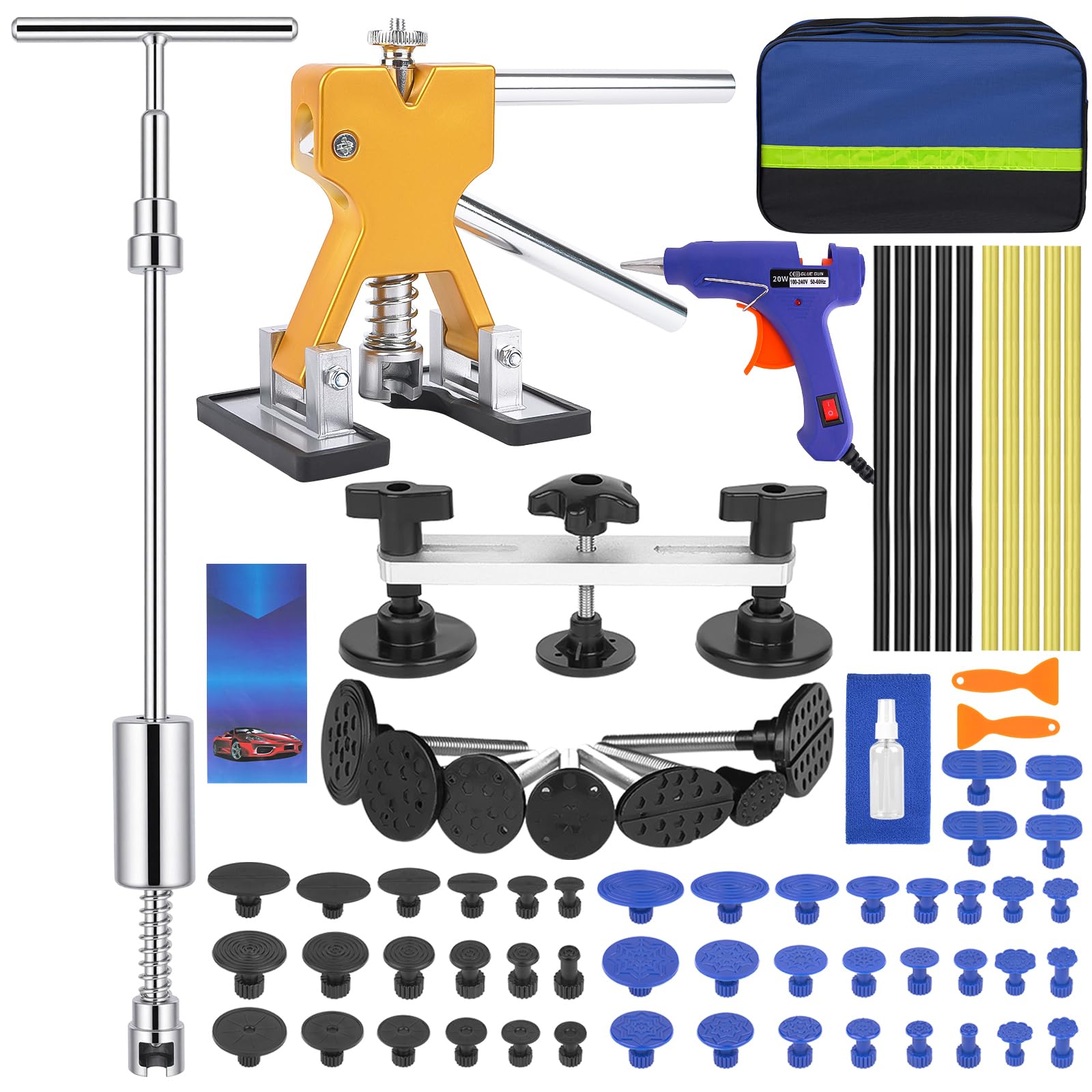 Photo 1 of PXHTMPK Car Dent Puller Kit, Paintless Dent Remover Tool for Car, Easy-Operate & Paint-Safe Dent Repair Kit, Dent Removal Kit for Auto Body, Motorcycle, Door Ding, Stone, Hail Damage Dent Removal