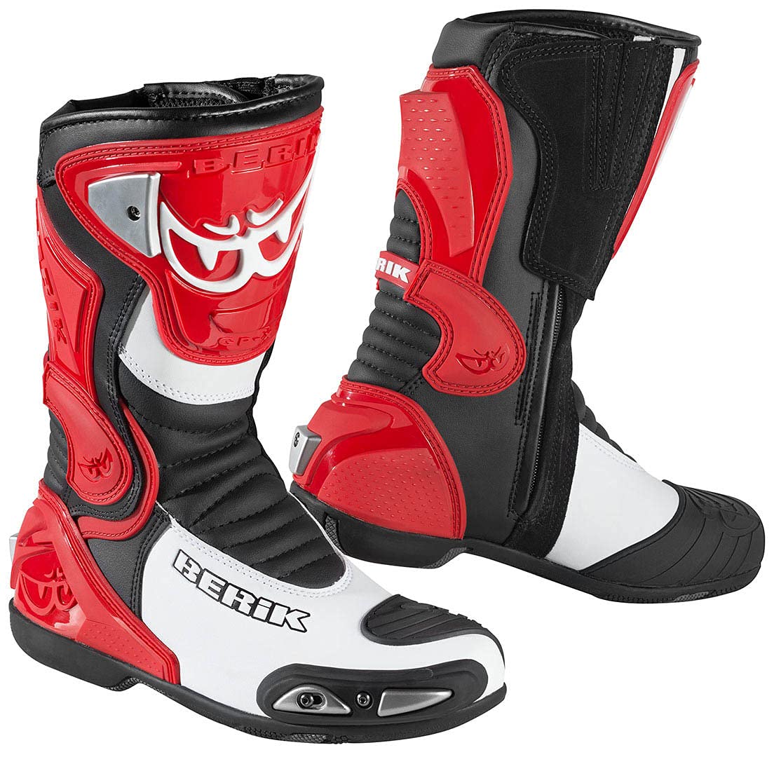 Berik Losail Motorradstiefel, rot, 48 | Leder