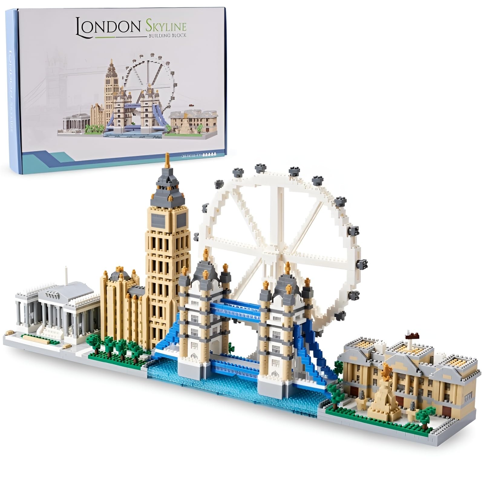London Skyline Building Blocks Set, 3430 PCS Mini Micro London Skyline Bricks Model, Mini Architecture Building Toy for Adults, Gifts for Landmark House Enthusiasts โ image 1