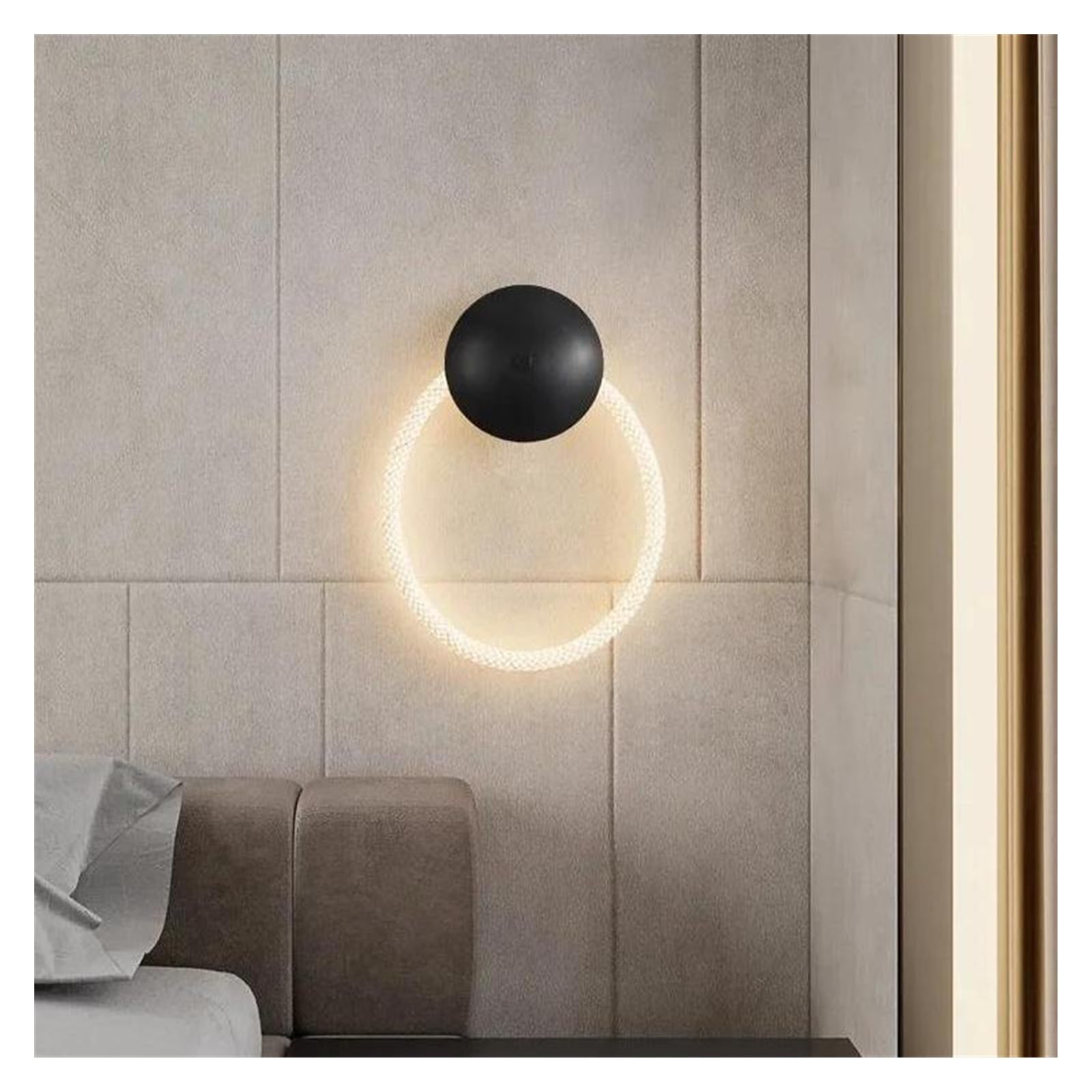 Olskfuh Size_name Flexible Hose Led Wall Lamp Bedroom Living Room Decoration Sconces Bathroom Lighting Fixture,-Black Single-Layer