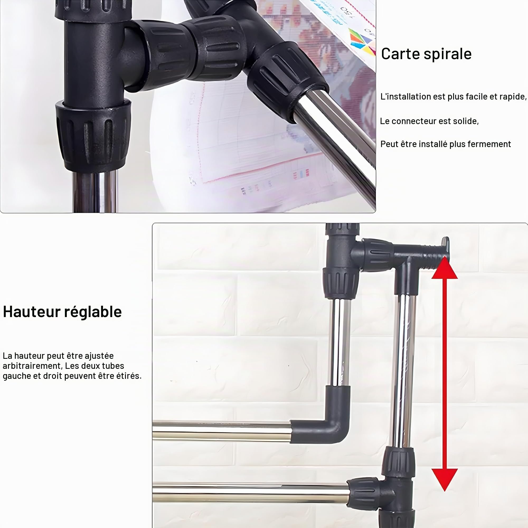 Cadre de Sol pour Travaux D'aiguille, Table de Broderie sur Pied Réglable en Hauteur, Support en Acier Inoxydable pour Point de Croix, Support de Couture Artistique, Support de Tambour À Broder 100cm