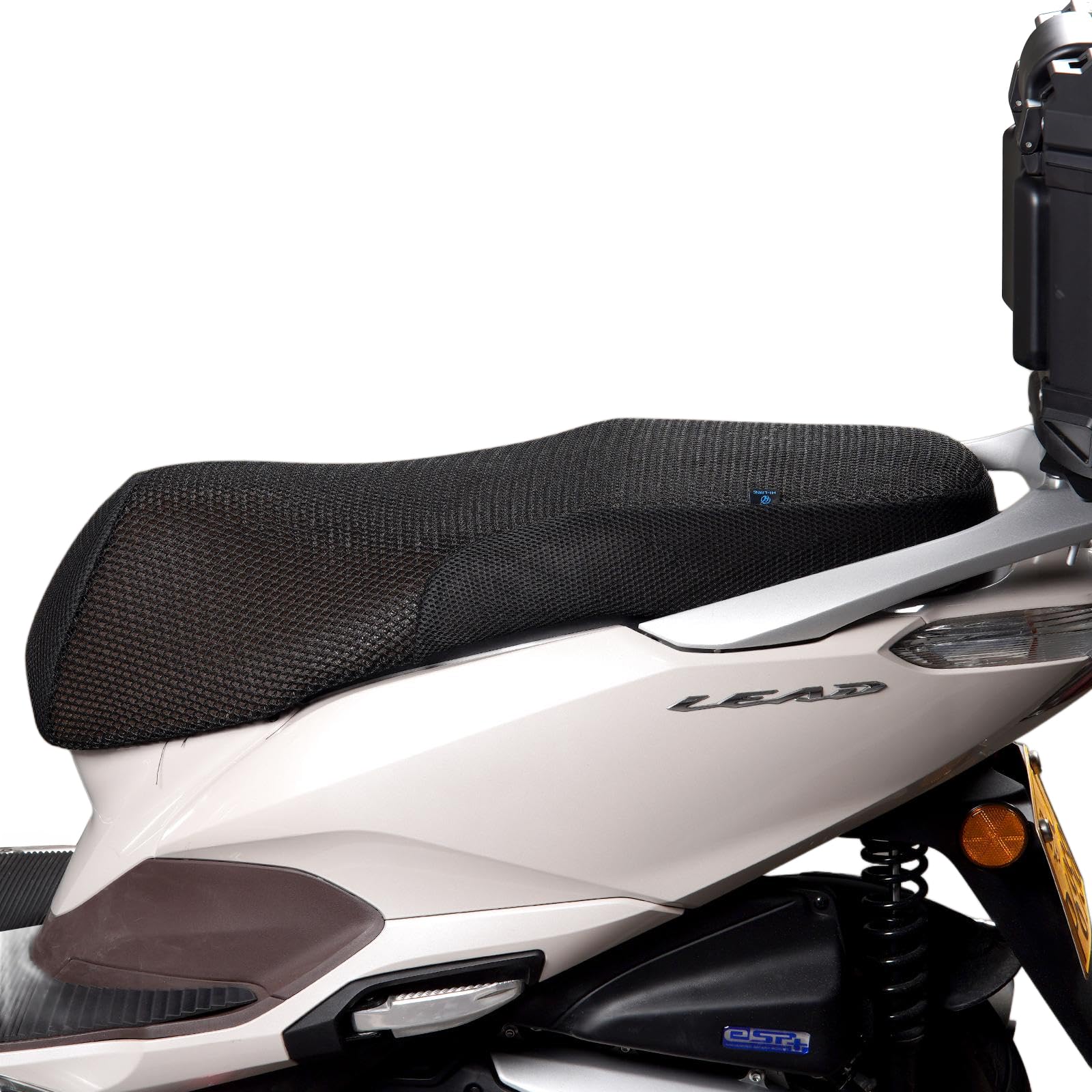 Entrotechバイク用 3Dメッシュフルシートカバー Lead125 PCX NMAX AXIS Z専用 シートカバー プロテクター メッシュ シート 保護 カバー ドレスアップ 増設カバー 増設シートカバー (ブラック)