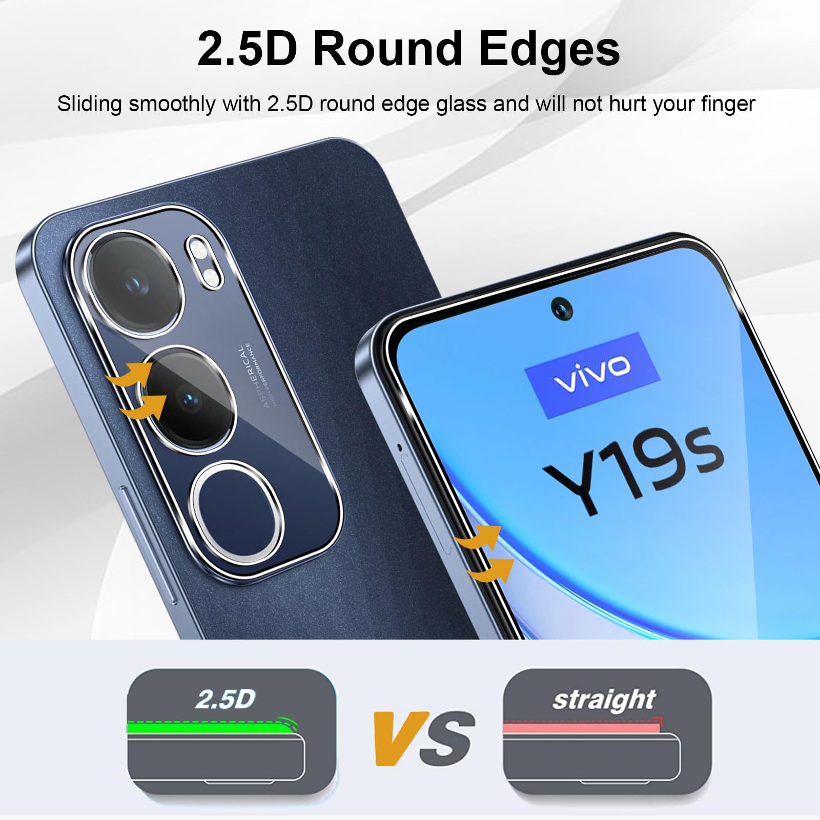 GEEMEE per Honor 200 PRO Pellicola Vetro Temperato + Fotocamera Vetro temperato, [2+2 Pezzi ] 9H Protezione Schermo, Anti Graffi HD Protettiva Screen Protector