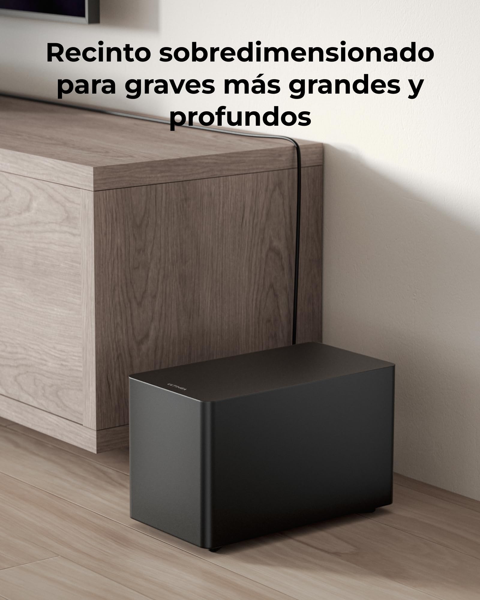 ULTIMEA 5.1ch Barra de Sonido TV con Dolby Atmos, Sistema de Sonido Envolvente para Home Cinema, Barra de Sonido con Subwoofer para TV, 340W, Bajos Ajustables, App, Bluetooth 5.4, Poseidon M60 Boom — view 4