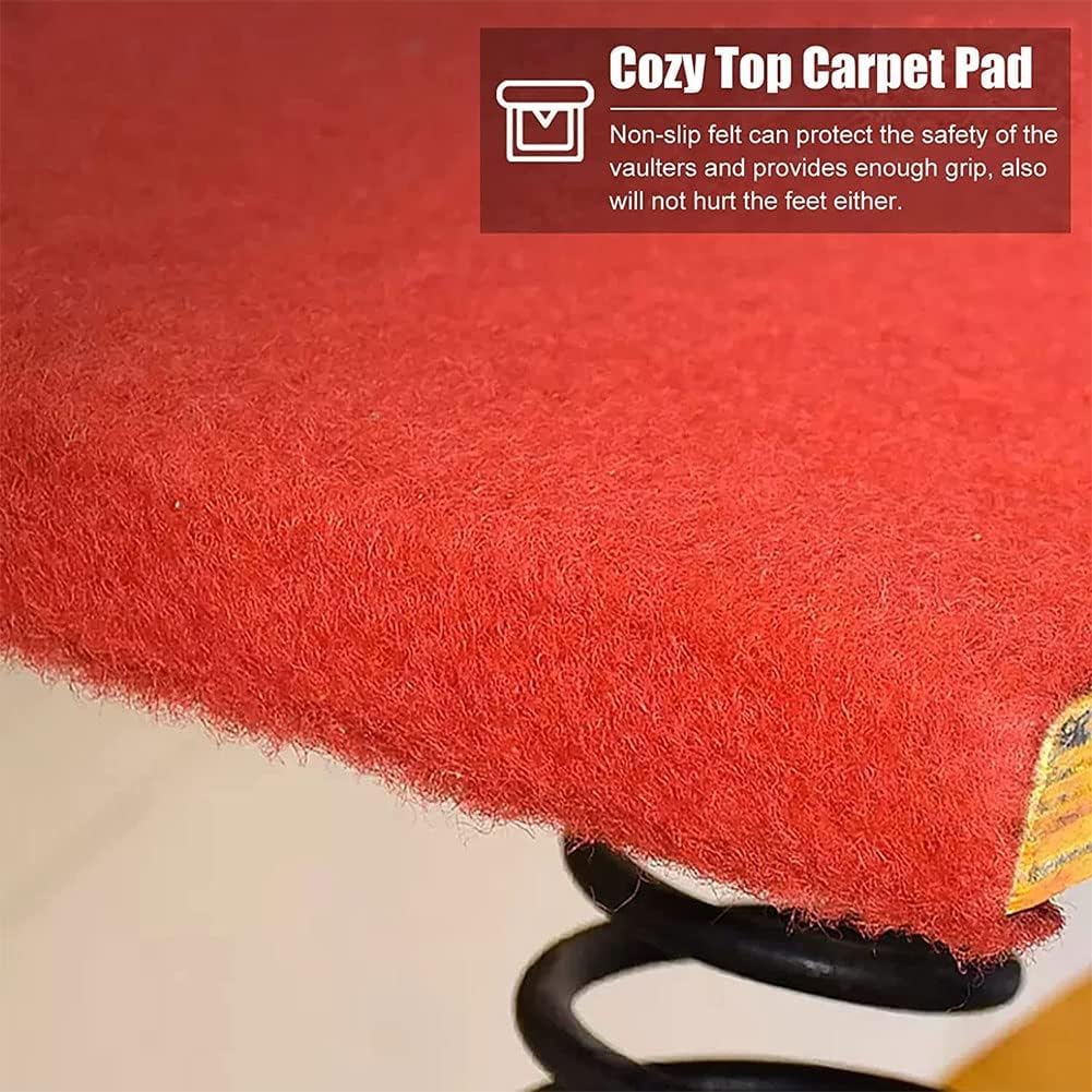 McbeAn Gymnastics Springboard, Kids/Teen Training Springboards, 4 Steel Elastic Springs, Practice Vault Martial Arts Gymnastics Springboard, for School Training Sports Club