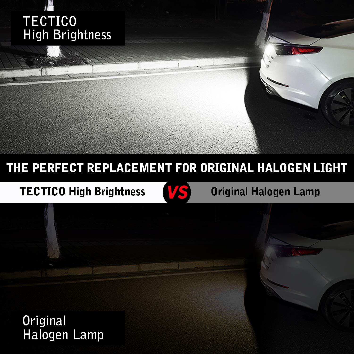 TECTICO LED Luci targa auto Lampada targa E-Mark ECE Bianco puro 6000K Canbus Nessun errore per 106 207 307 308 406 407 508 pour C3 C4 C5 C6 C8,2 pezzi