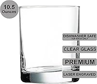 Vista 2 de Best PoPo Ever - Vaso de whisky Bourbon Old Fashsioned de 10.5 onzas grabadas con láser, vasos de cóctel transparentes grabados con grabado a mano