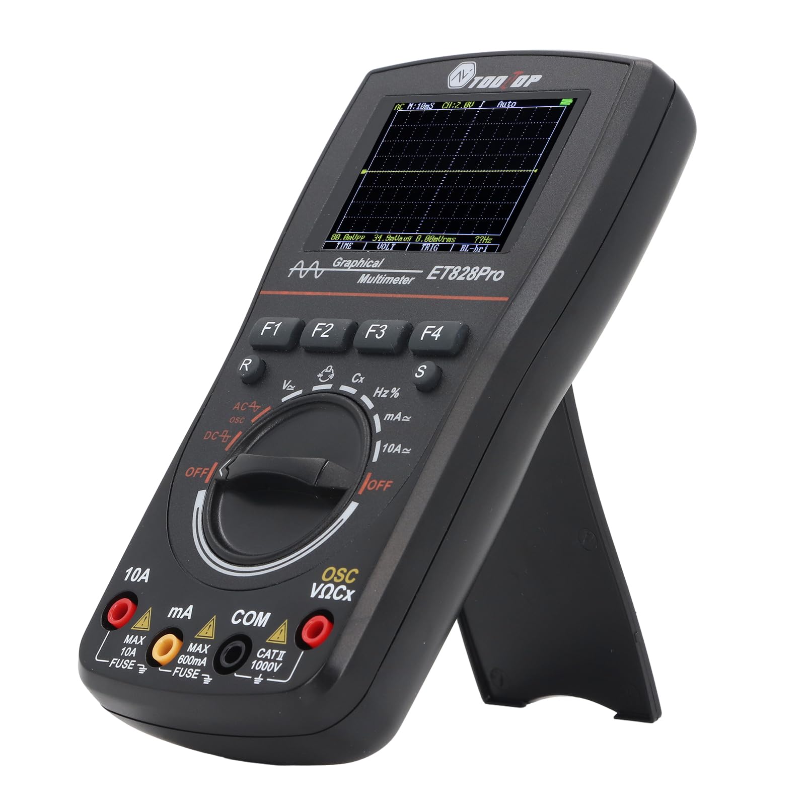 Oscilloscope Multimeter 2 in 1 50Msps 2.4 Inch Color Display 6000 Counts 10Mhz Handheld Oscilloscope Multimeter