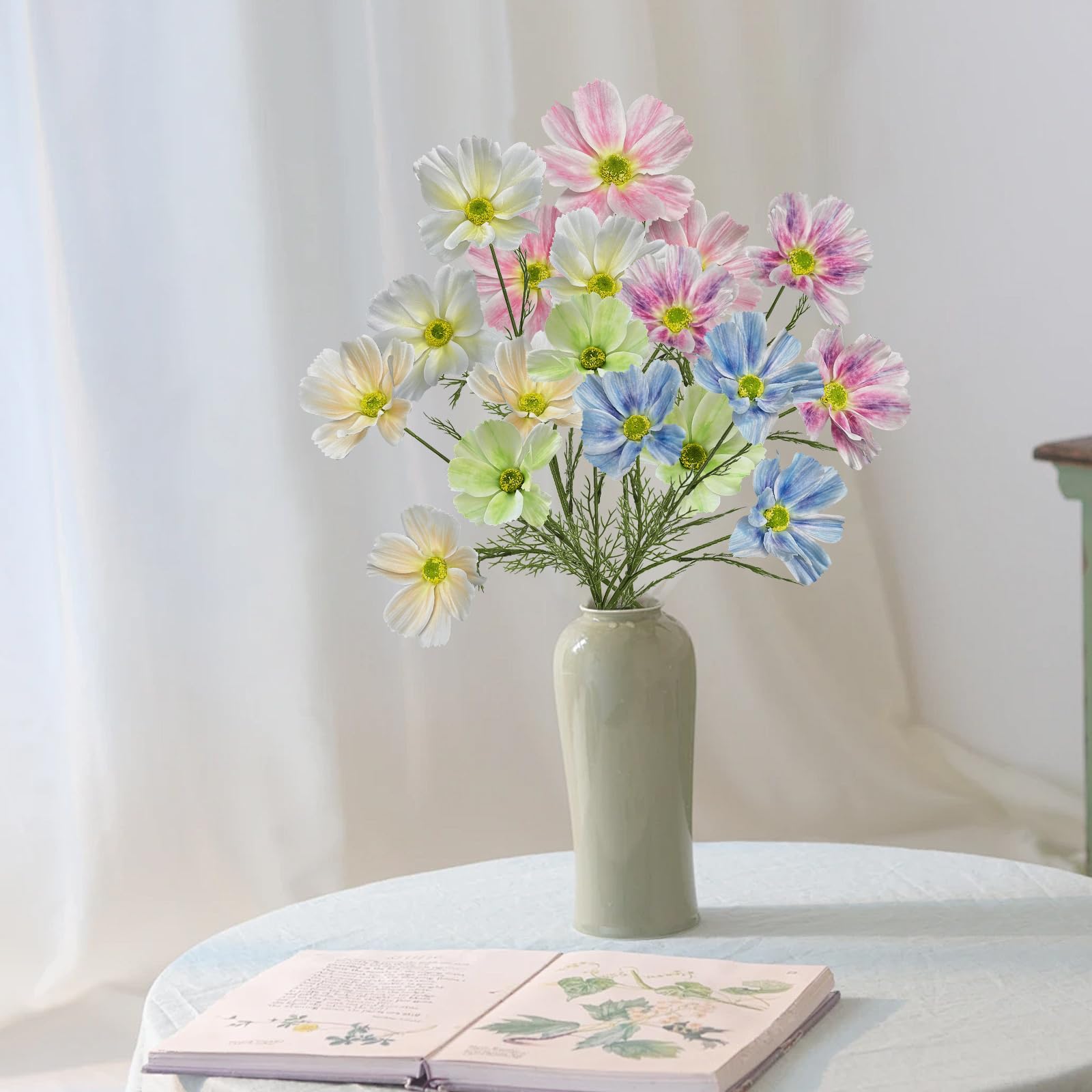 Amazon｜koundeneko 造花 コスモス 6色 6本セット 造花ブーケ 枯れない