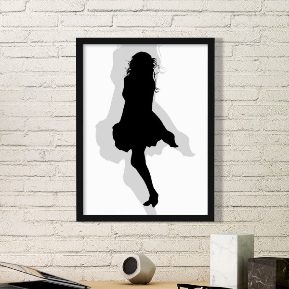 Cadre photo en bois silhouette femme : le cadeau déco idéal