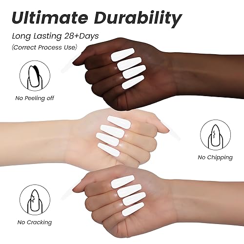 Miniatura 6 de YTD Likomey Esmalte de uñas de gel blanco, 0.0 fl oz, para manicura y pedicura en casa, para otoño e invierno, esmalte de color UV, 0.5 onzas