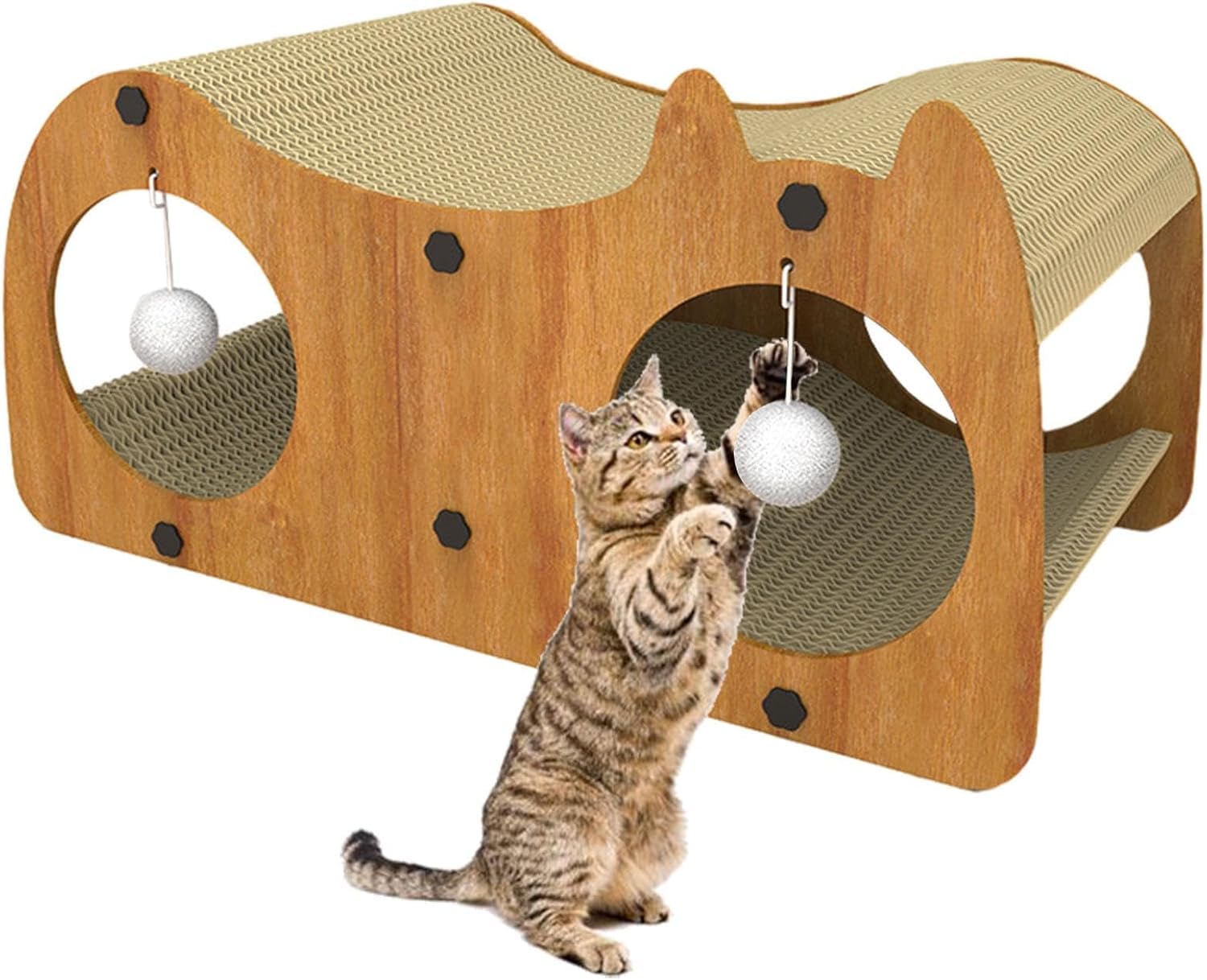 Amazon | 猫の爪とぎハウス、段ボールの猫の爪とぎ | キャット