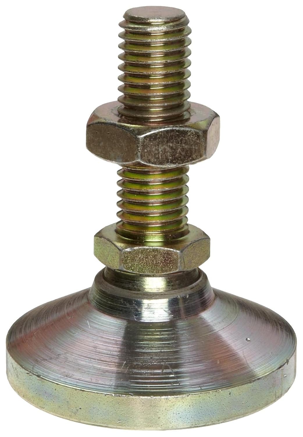 TE-CO 44452 Leveling Pad and Stud Assembly Yellow Zinc, 5/8-11 Thread Size (1-Pack)