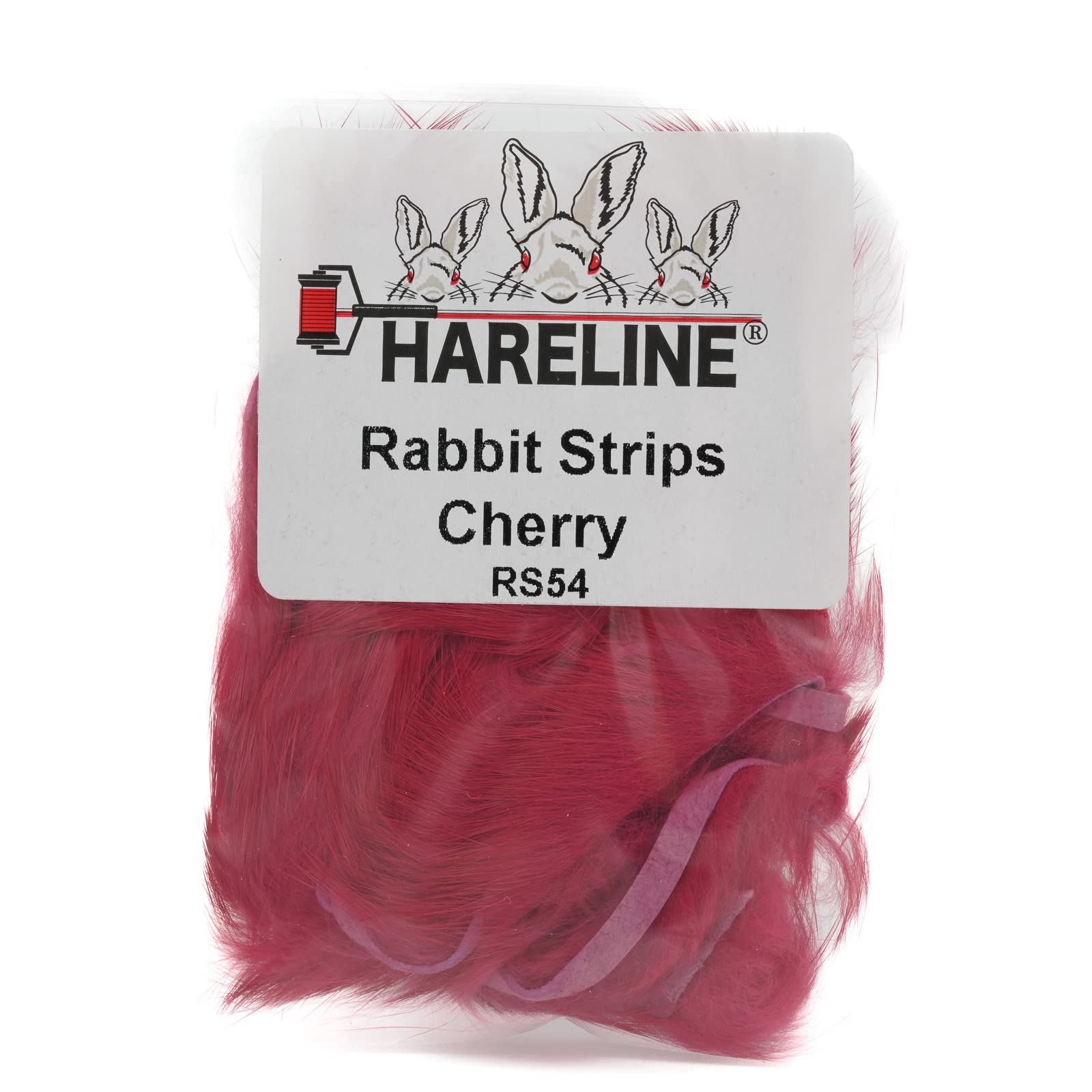 Hareline Fly Tying Rabbit Strips (Cherry)