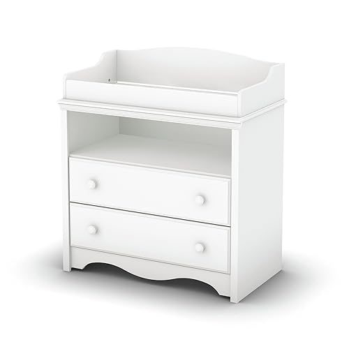 South Shore Heavenly Collection - Cambiador de mesa, color blanco puro