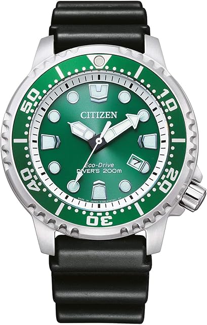 Citizen Men's Analogue Eco-Drive Watch with a Rubber Band Promaster Marine