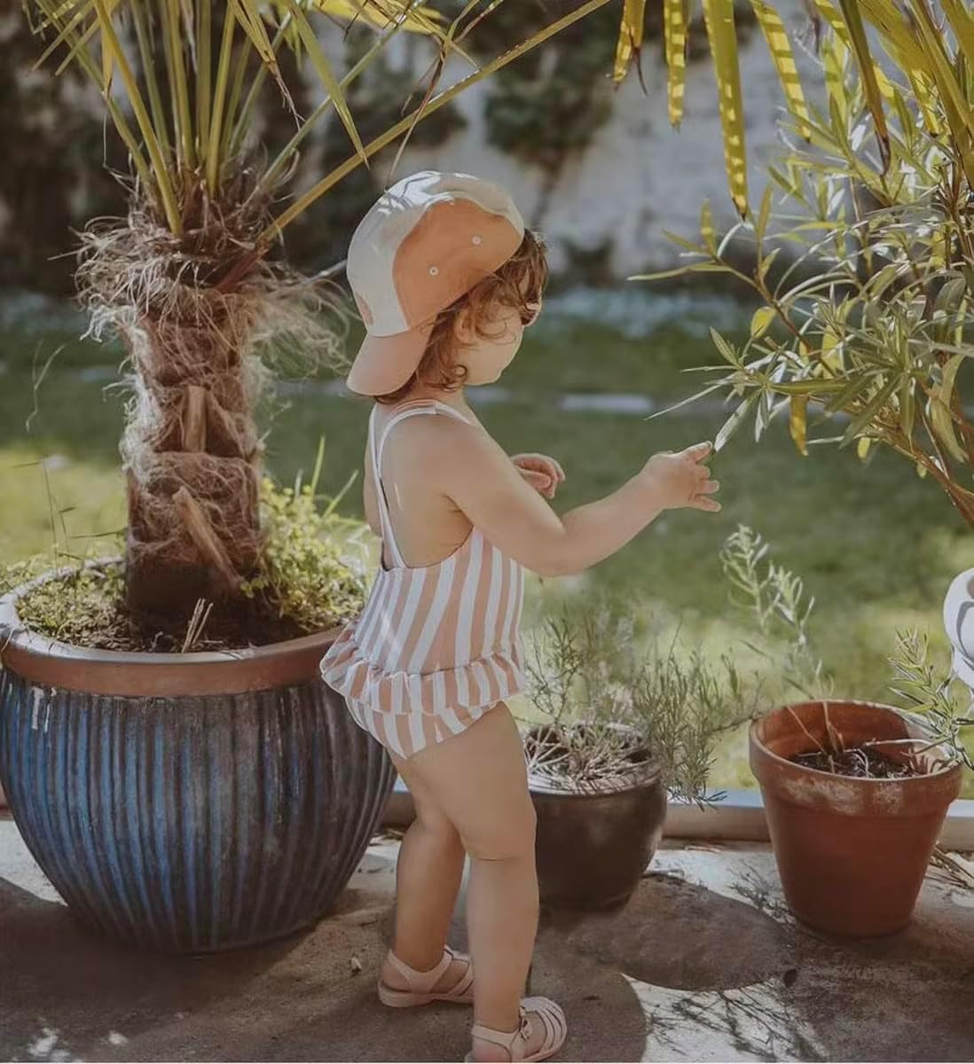 Toddler Girls One Piece Swimsuits Crossback Backless Bathing Suit Whale Dolphin Shark Swimwear with Ruffle Butt UPF50+ - Image 3