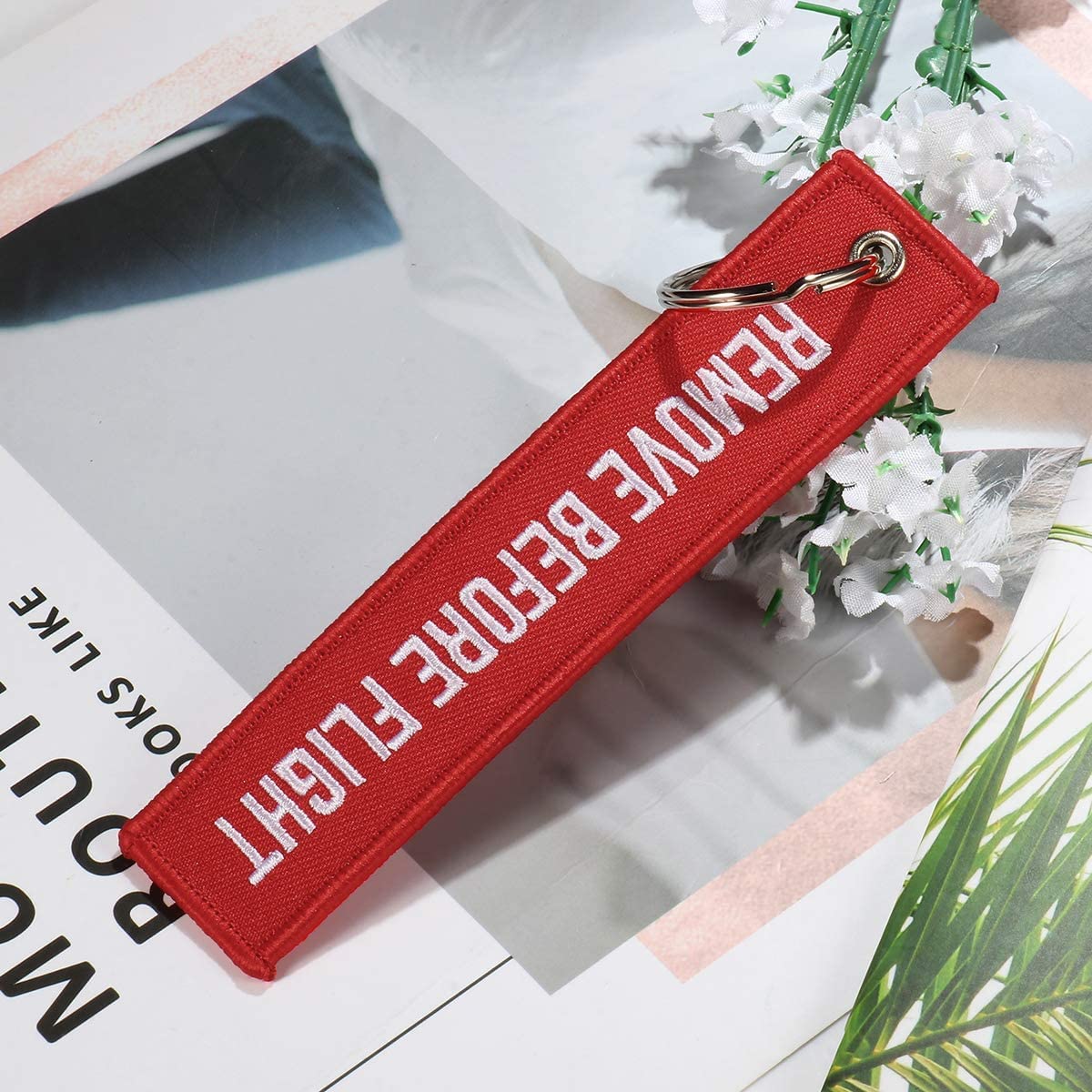 Amazon.co.jp: ボンタイプ 赤 キーチェーン タグ キーホルダー