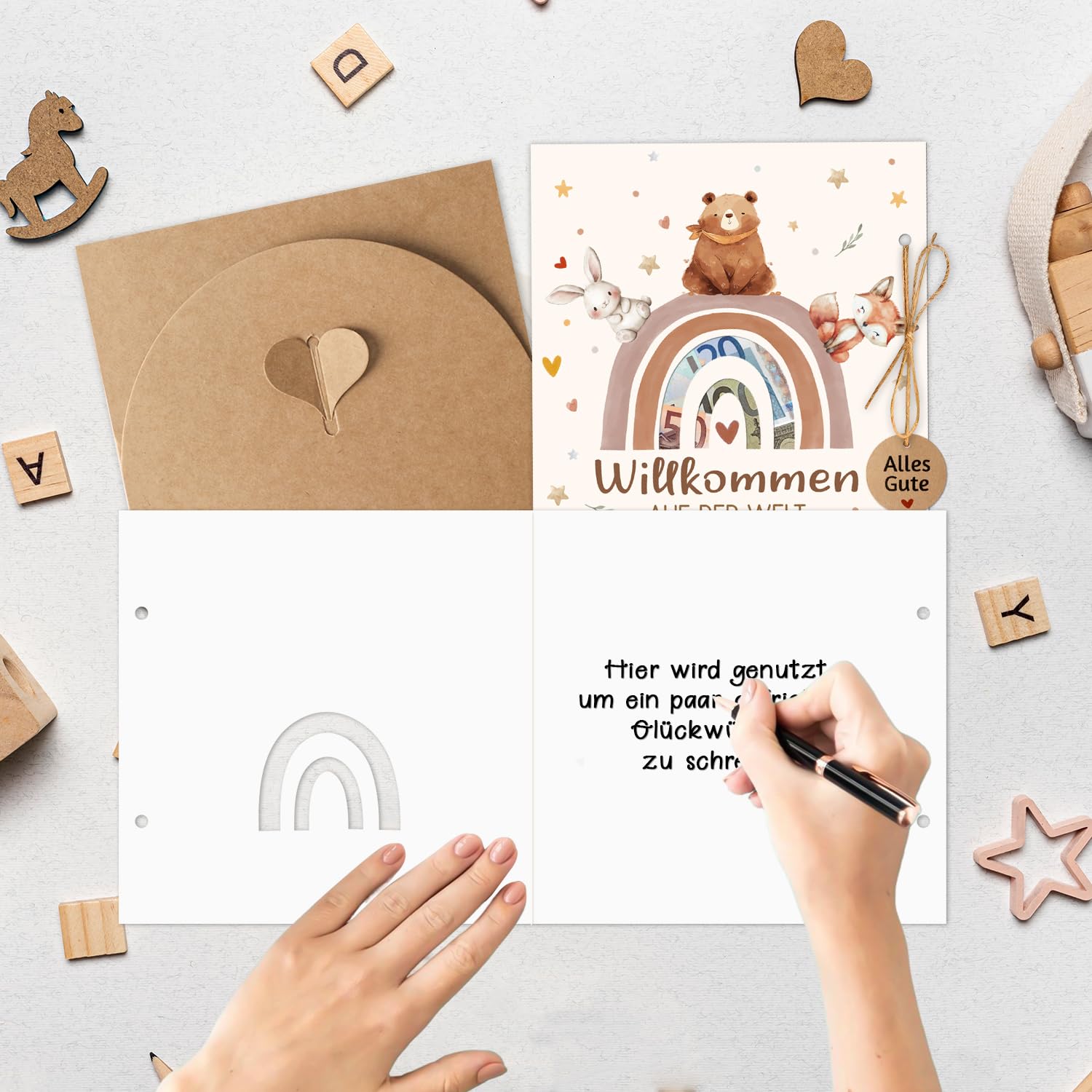 Moneda De Decisión Para Futuros Papás – Regalo De Baby Shower Con Huellas Y Tarjeta – Acero Inoxidable – Incluye Material Para Huellas