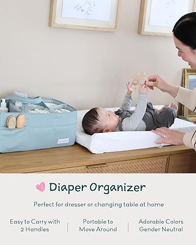 Miniatura 73 de Lily Miles Organizador de pañales para bebé, bolsa organizadora para artículos esenciales para bebé, cesta de baby shower, imprescindible para el