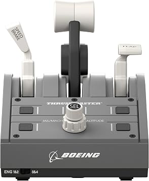 Thrustmaster TCA Quadrant Boeing Edition - High-Precision Throttle Quadrant for Flight Simulation on PC and Xbox Series X|S | Dual-engine levers, adjustable resistance, Hall-Effect sensors, 17 controls, autopilot functions, for flight sim cockpits