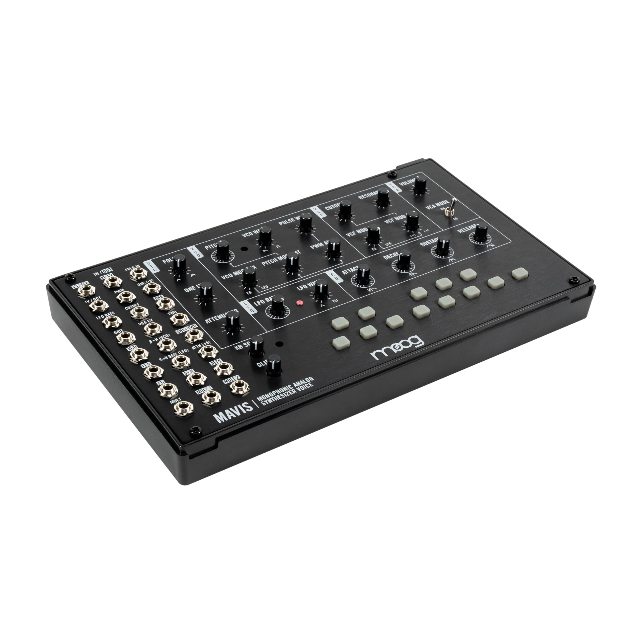 MOOG Mavis - Synthétiseur Analogique Autonome Semi-Modulaire avec Clavier, Oscillateur Analogique, Filtre, Générateur d'Enveloppe, Wavefolder