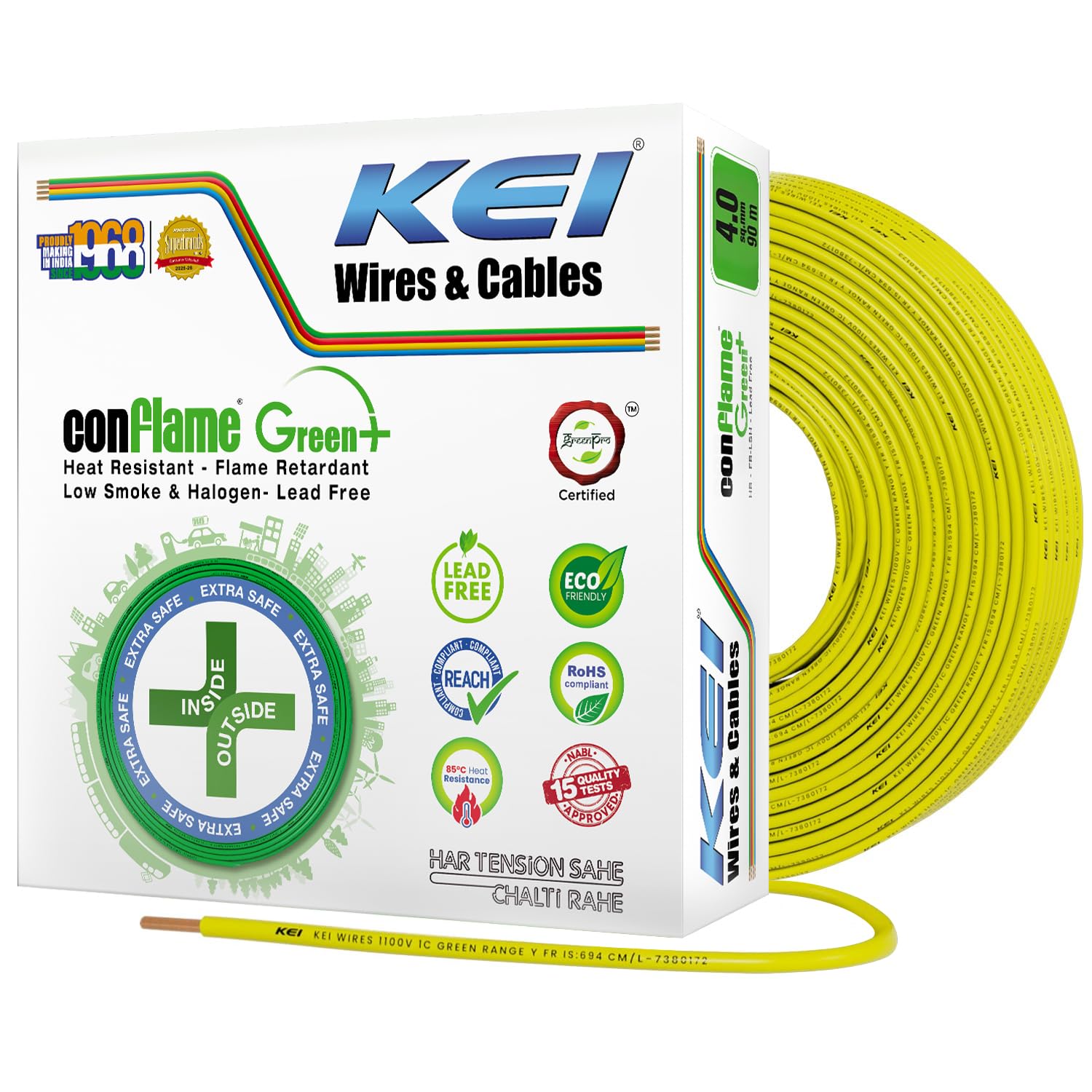 KEI Conflame Green Plus Wire - 90m Red -15 KEI Conflame Green Plus Wire - 90m Red -15