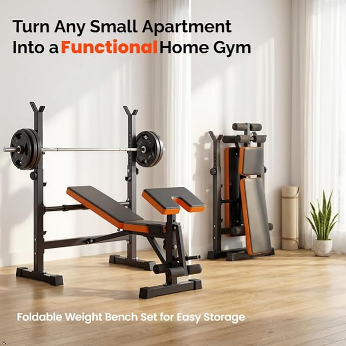 YOLEO Olympic Weight Bench Set, Banco de Pesas Olímpico Resistente para Gimnasio en Casa miniatura 5