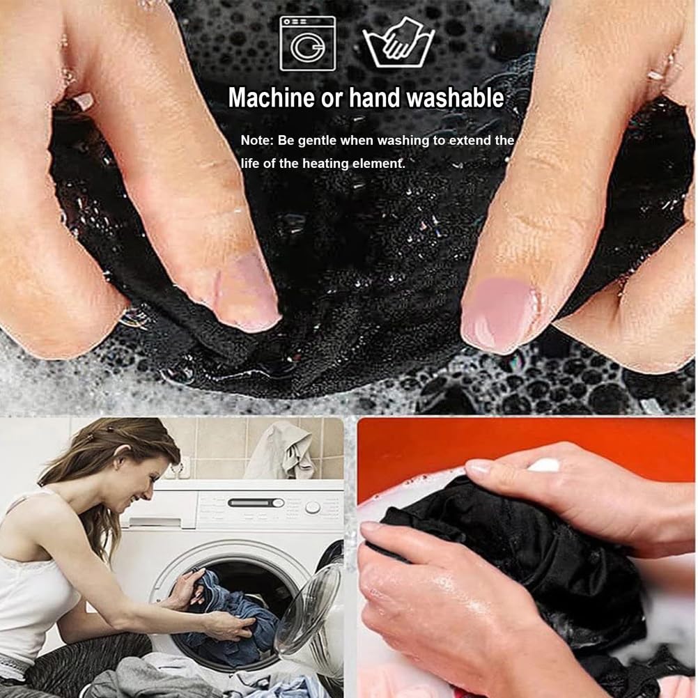 Ropa Interior Térmica para Hombre con 6 Zonas de Calefacción, Conjunto de Pantalón y Camiseta Térmica Eléctrica con Calefacción Inteligente USB,L