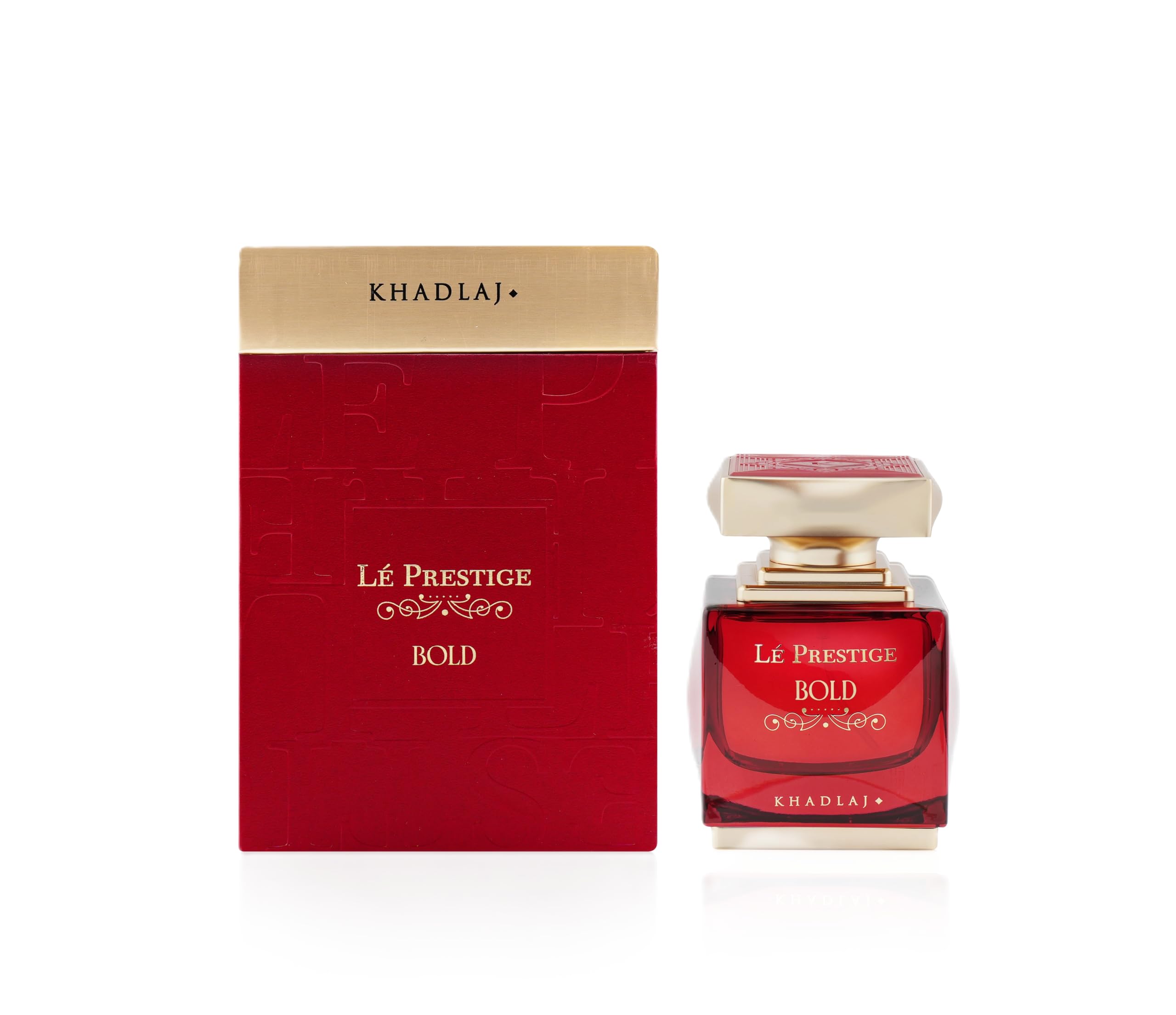 LÉ PRESTIGE BOLD 100 ml Eau de Parfum Spray von Khadlaj Perfumes - Kräftiger und selbstbewusster Duft mit Bergamotte, Bernstein, Safran und Zedernholz für Damen und Herren