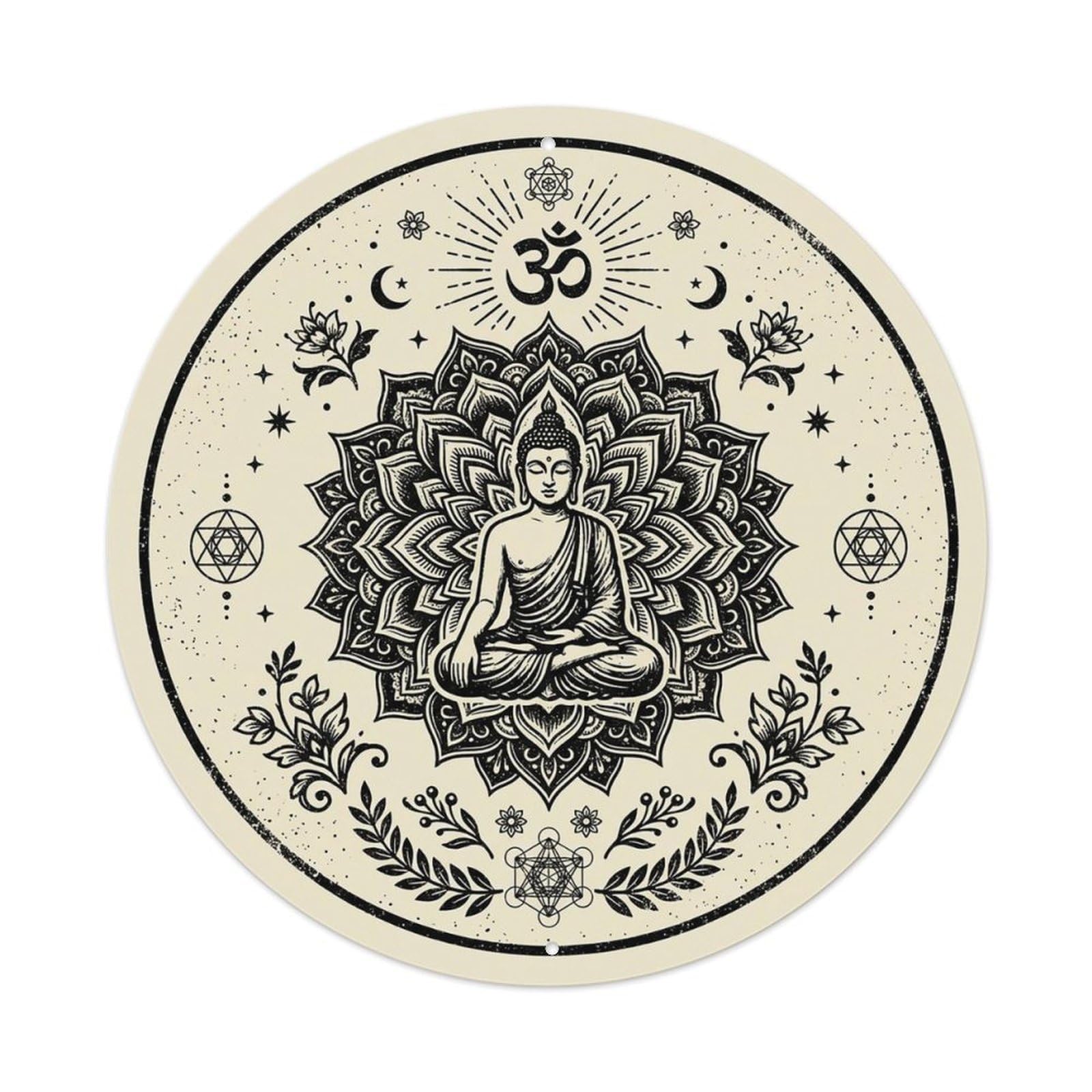 Zen Flower Meditation Den Tranquil Metal Tin Sign