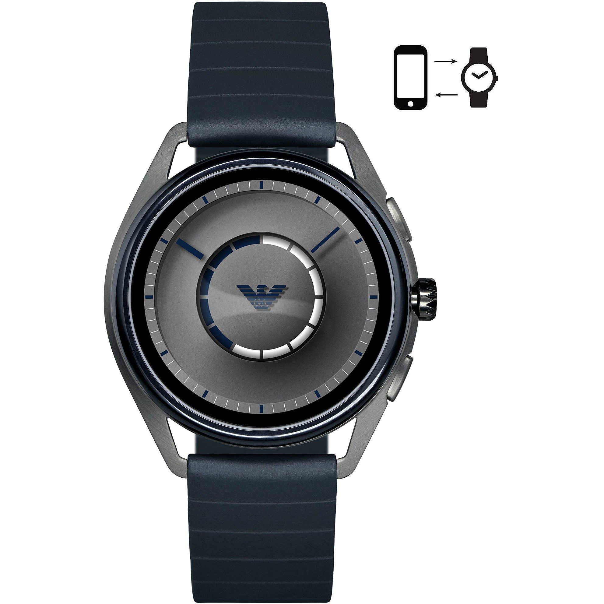 Emporio Armani Mens Smartwatch with Rubber Strap ART5008
