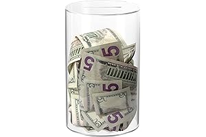 Glass Piggy Bank for Savings, Large Break to Open Piggy Bank