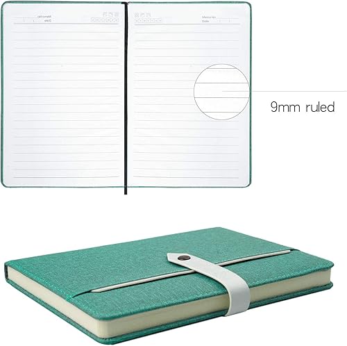 Miniatura 4 de Paquete de 2 cuadernos rayados a granel, uso para el trabajo, escribir diario, oficina, viajes o negocios, cuadernos profesionales personales,