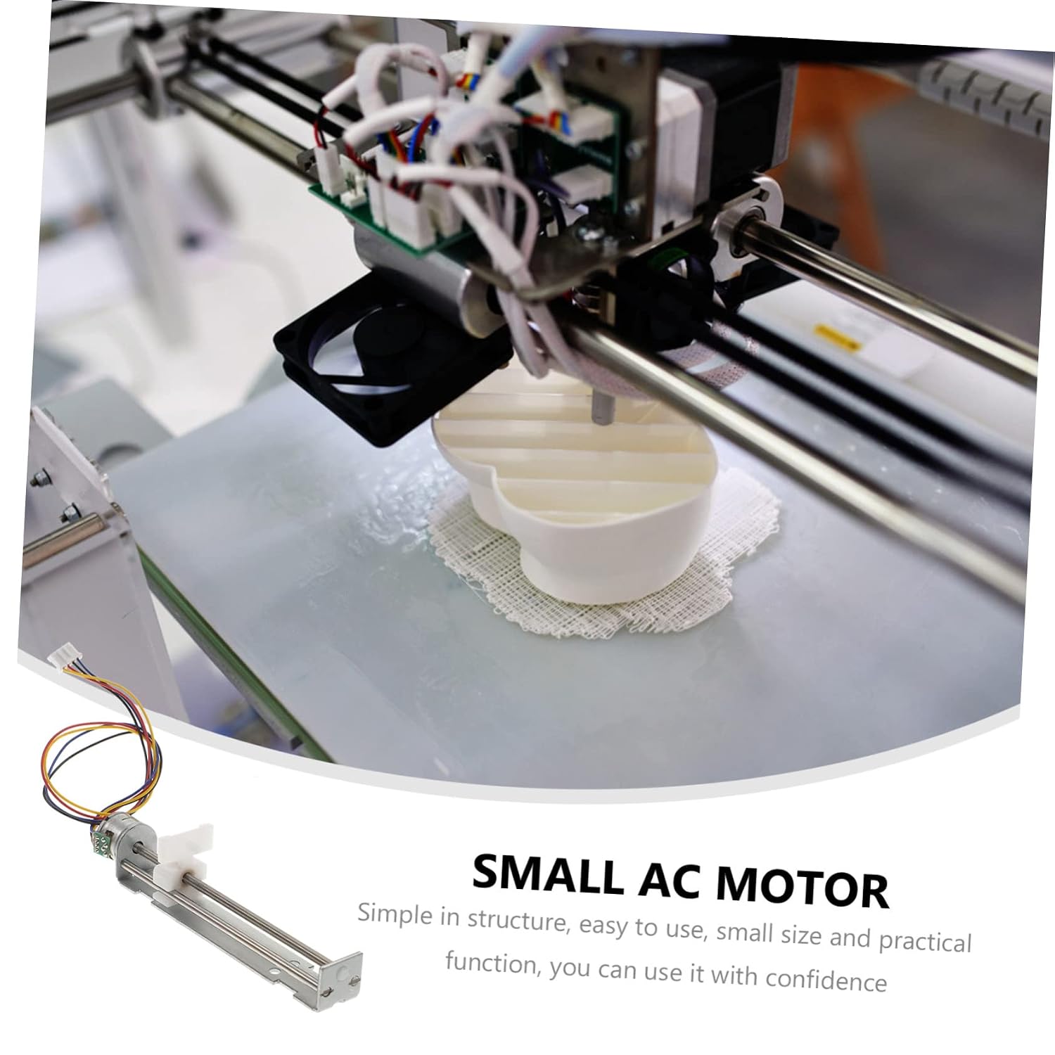Stepper Motor Linear Actuator with Slider 80mm Travel Secc Silver