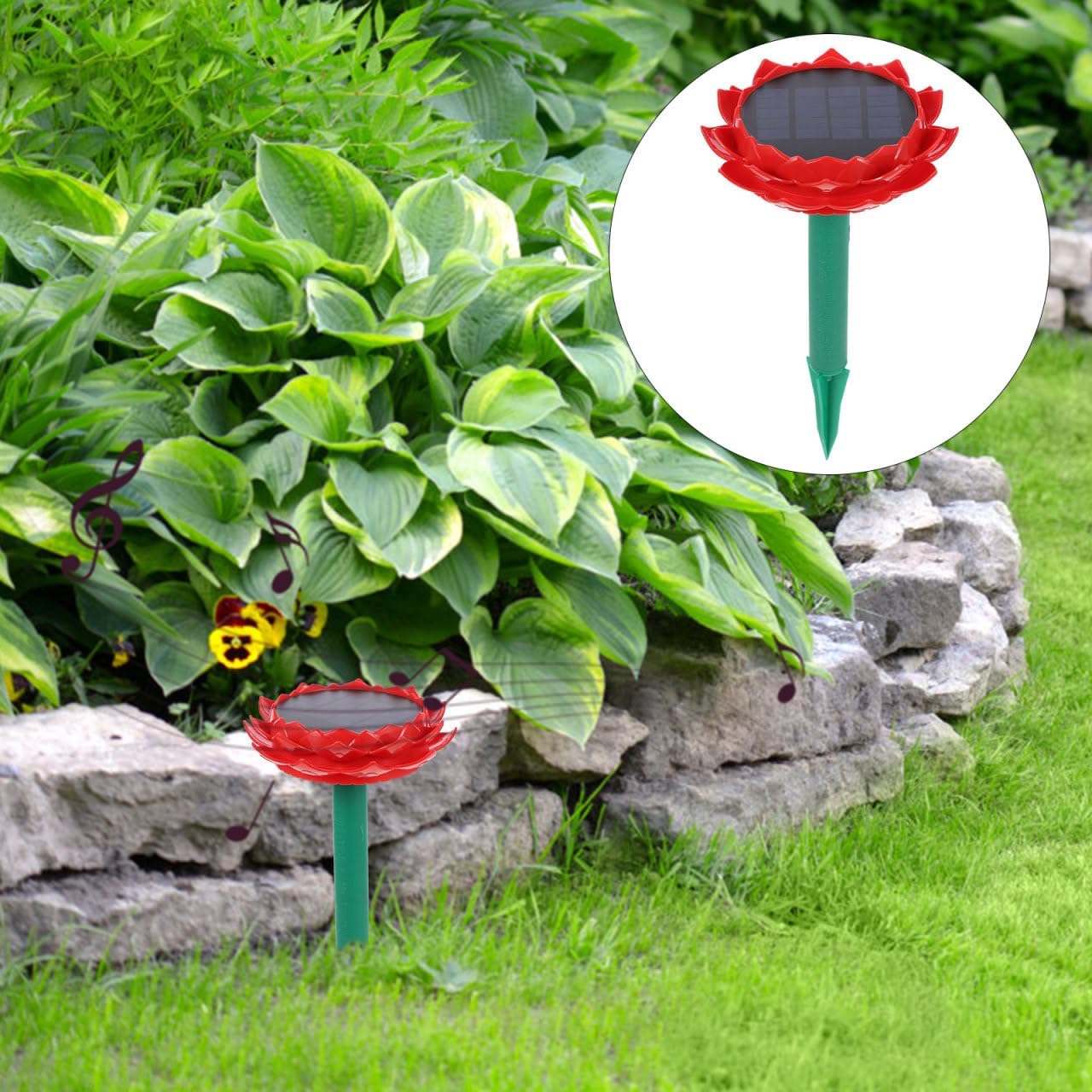 ARTIBETTER Solar-Powered Lotus Speaker Outdoor Music Player Solar Powered Speaker