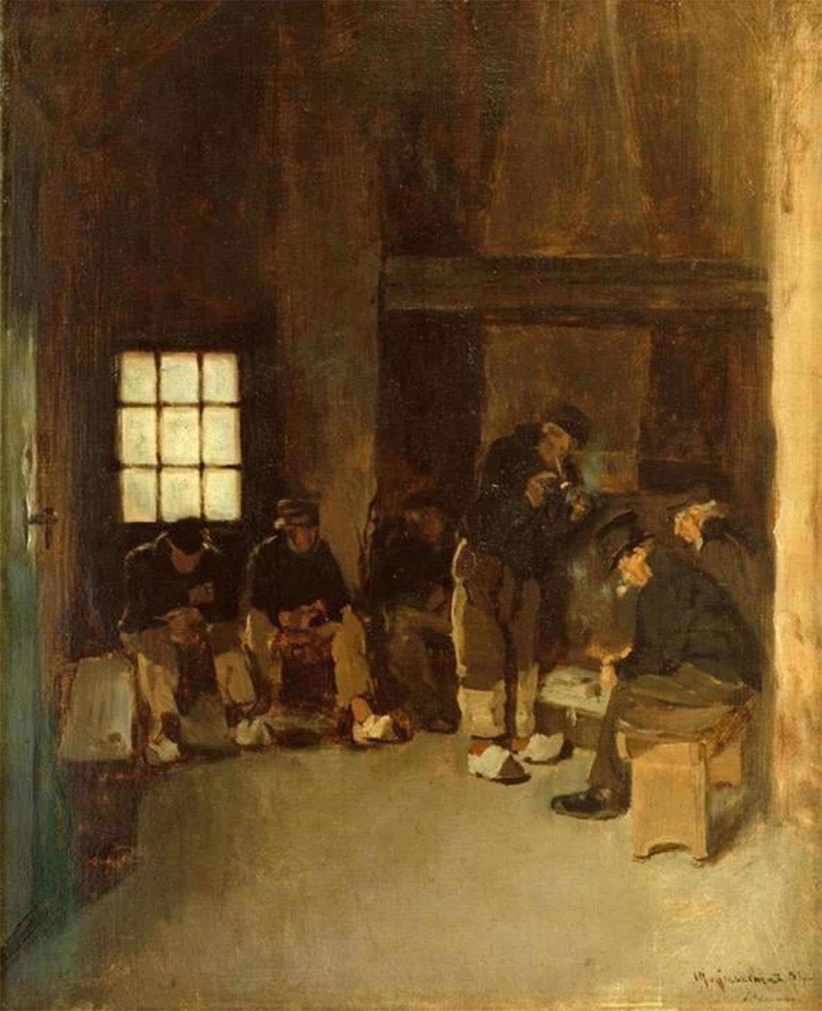 ARTXLXXBN Famous Painting Art Wall Decor Abstract Art Picture In the pilot office by Max Liebermann Animal Pictures for Home Decor 60x90cm