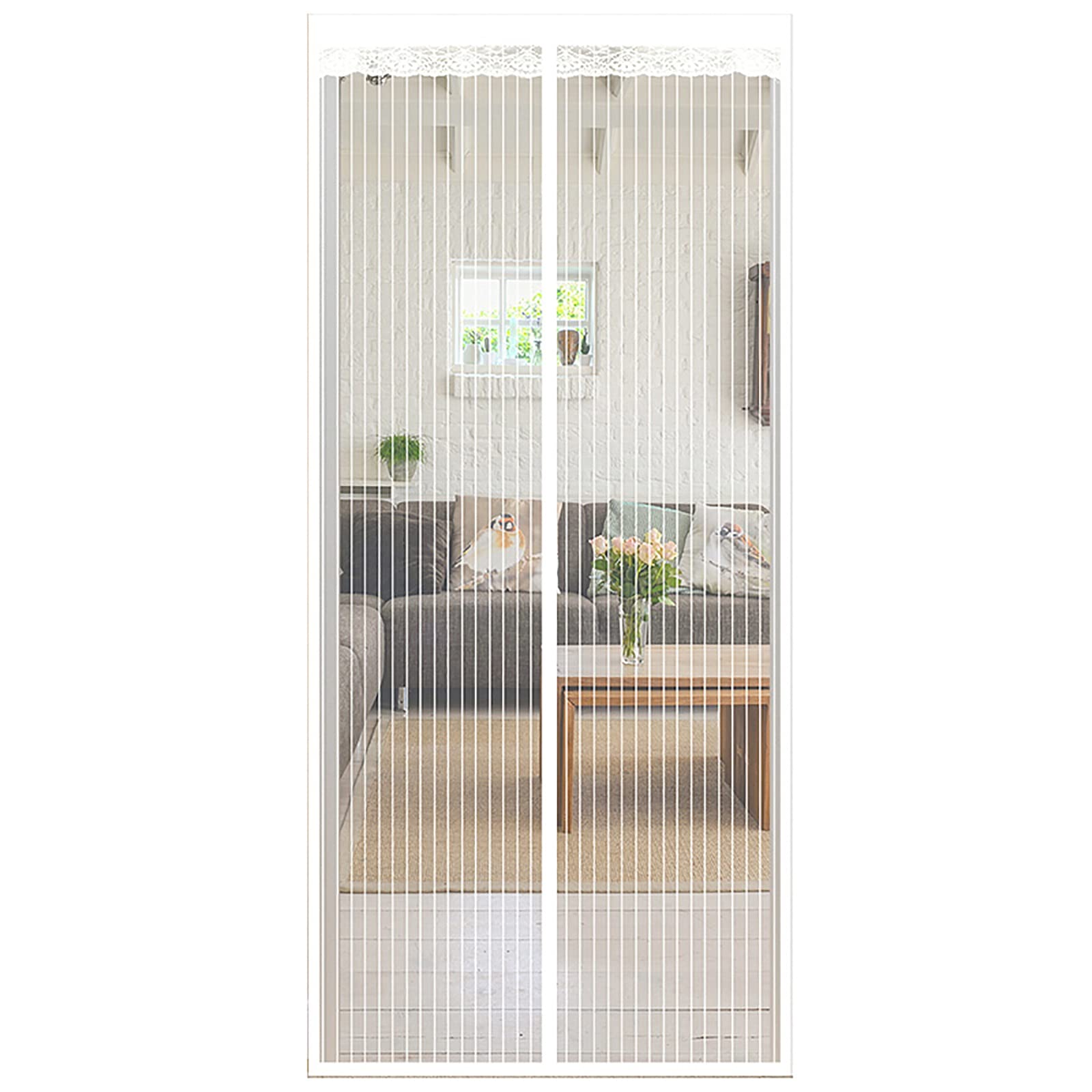 Moustiquaire pour porte robuste en fibre de verre contre l'intrusion des insectes