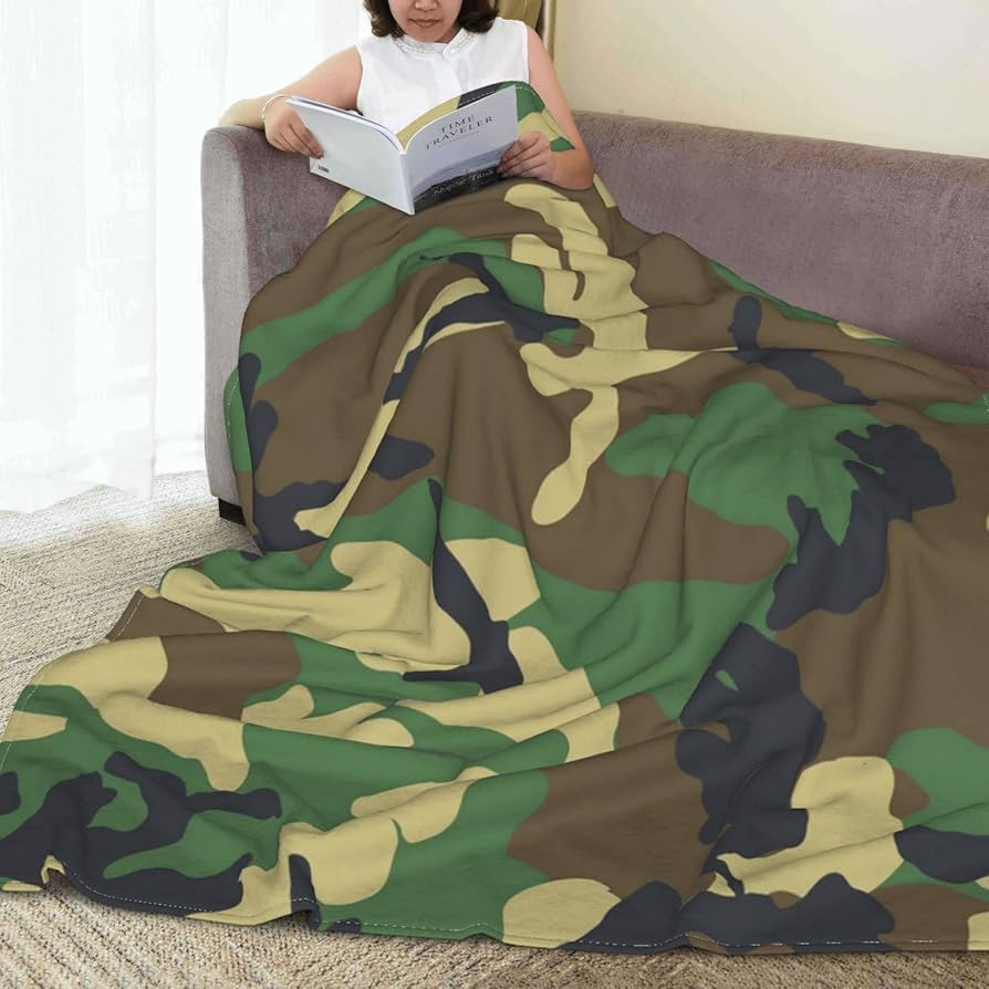 Amazon｜毛布 迷彩柄 カモフラージュ ブランケット タオルケット 掛け