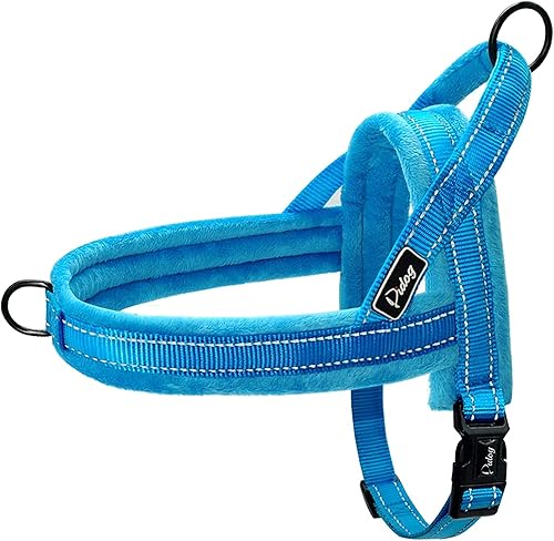 Didog - Arnés chaleco de franela suave acolchado para perro, a prueba de escapeajuste rápido, correa reflectante para perro, fácil para caminar